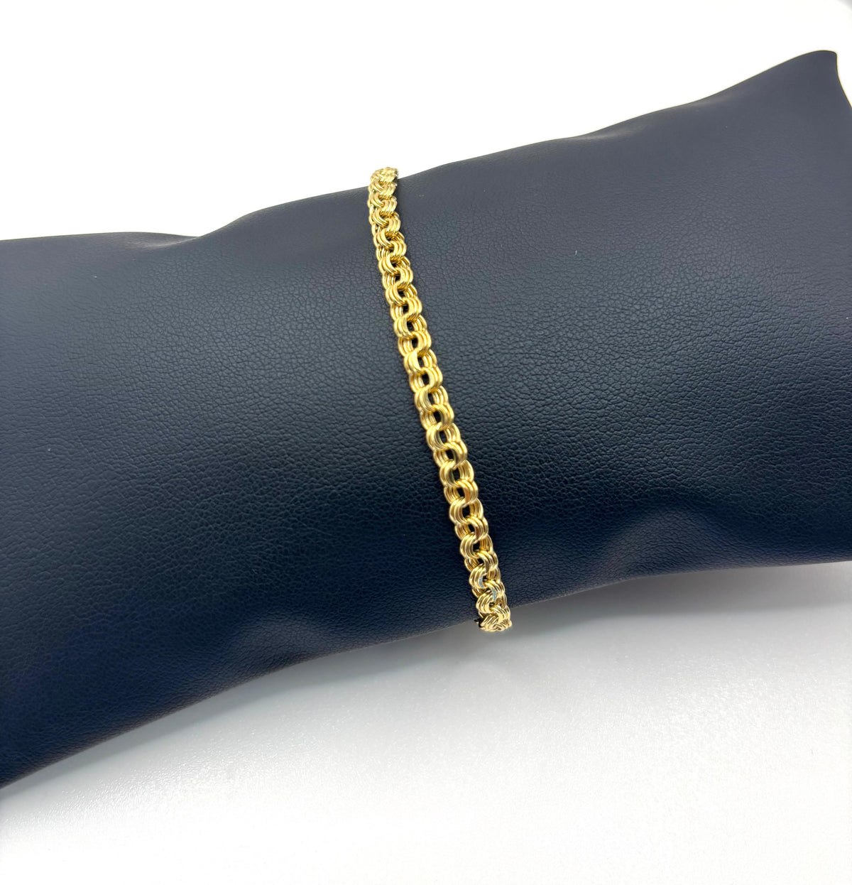 Pulsera Tejido Chino de oro 14k