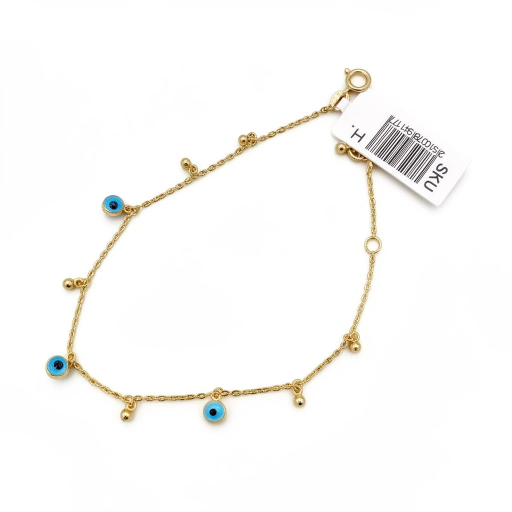 Pulsera de oro 14k con ojitos turcos Mod. 941177