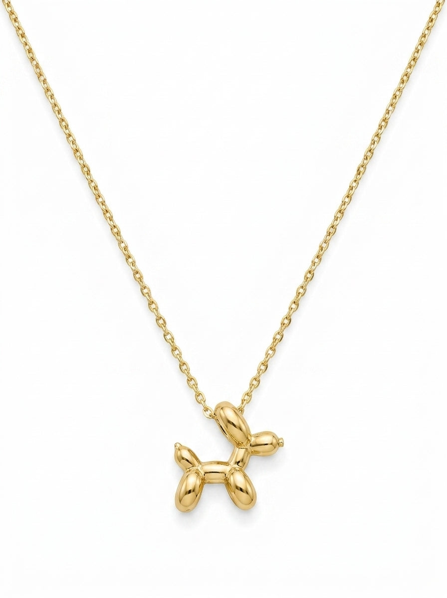 Gargantilla de oro 14k diseño de perrito Mod LM5129 - 45 cm