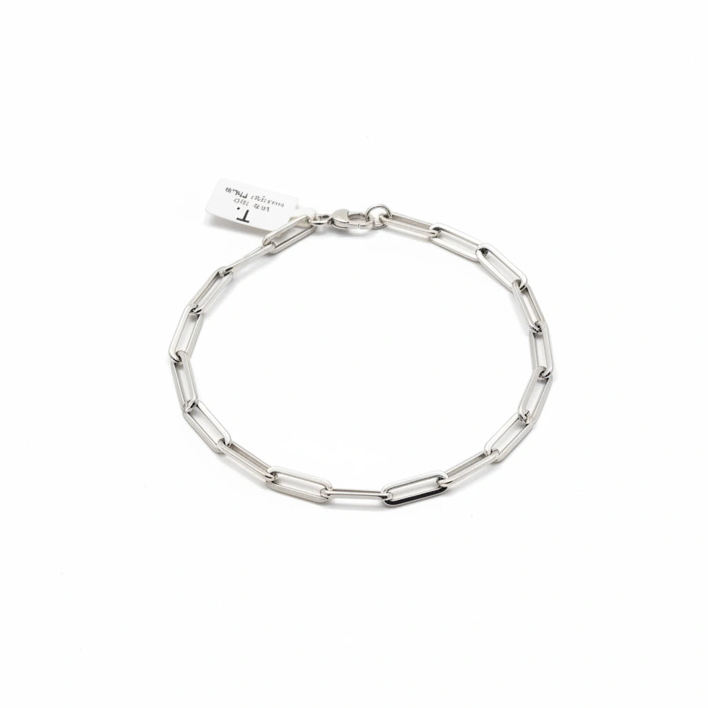 Pulsera de clip de oro blanco 14k Mod.14050126