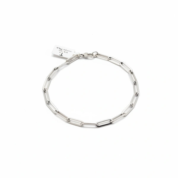 Pulsera de clip de oro blanco 14k Mod.14050126