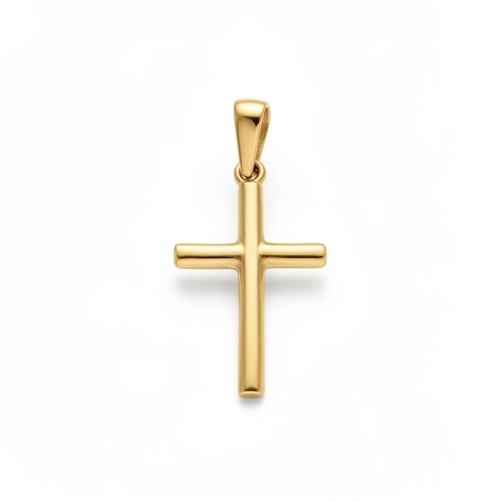Dije de cruz delgada de oro 14k Mod. 1420AL - 1.5 cm