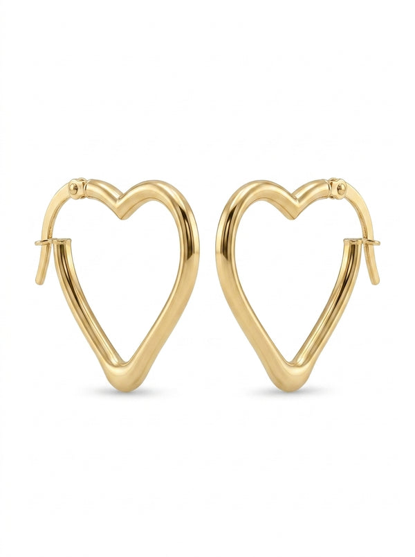 Grapas de oro 14k de corazón Mod 5562 2cm