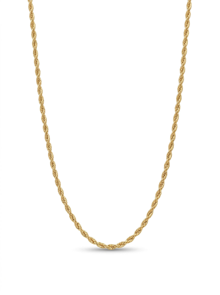 Cadena de oro 14k tejido torsal hueca mod 5907- 2 mm