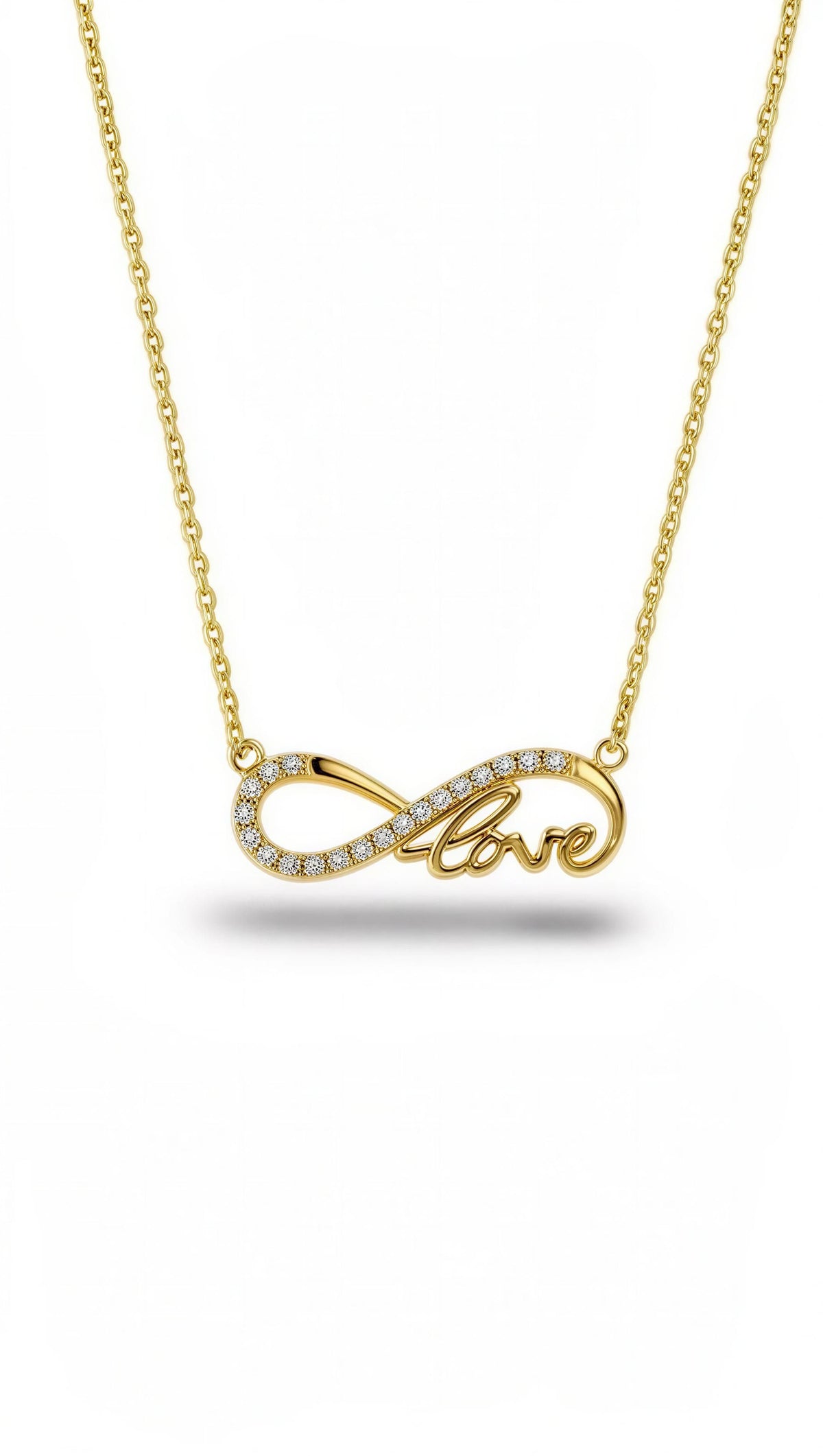 Gargantilla de oro 14k diseño love Mod. 5033 - 45 cm