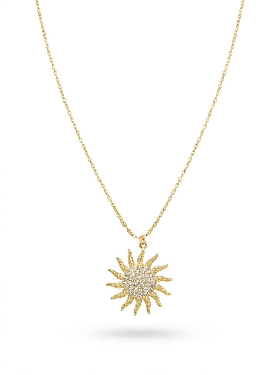 Gargantilla de oro 14k diseño de sol Mod LM5362 45 cm