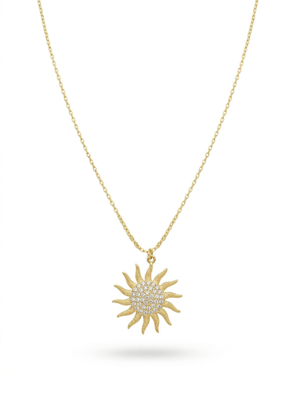 Gargantilla de oro 14k diseño de sol Mod LM5362 45 cm