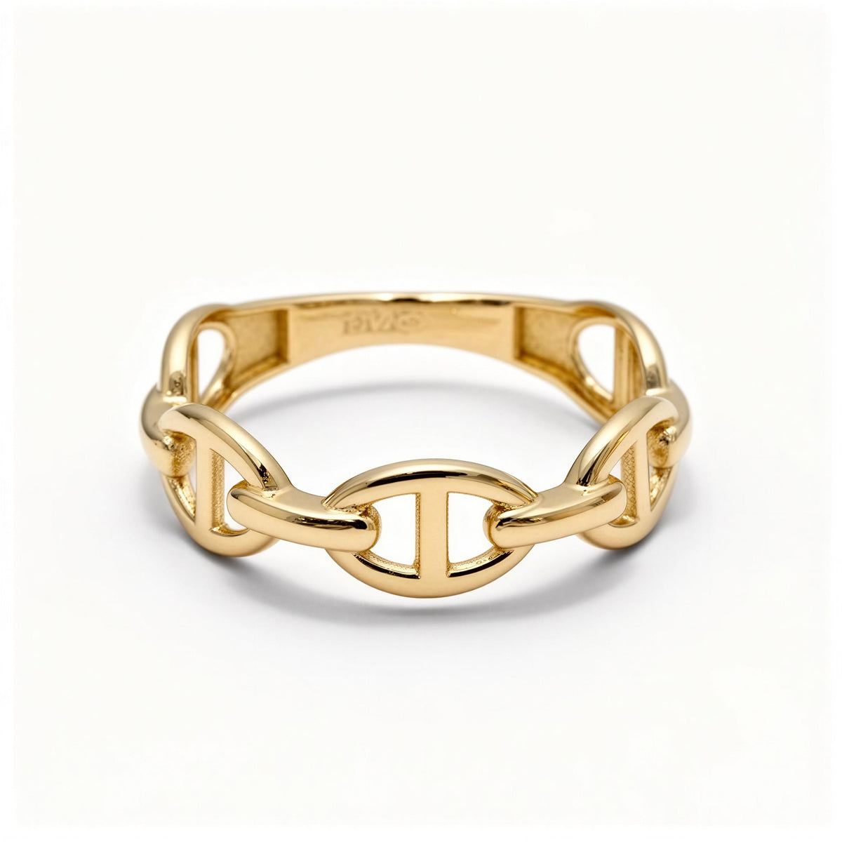 Anillo de oro 10k tipo diseñador hueco Mod. LM 5024