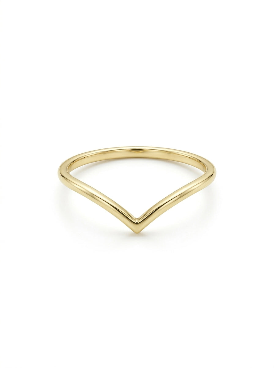 Anillo de oro 14k diseño corona lisa Mod LM549