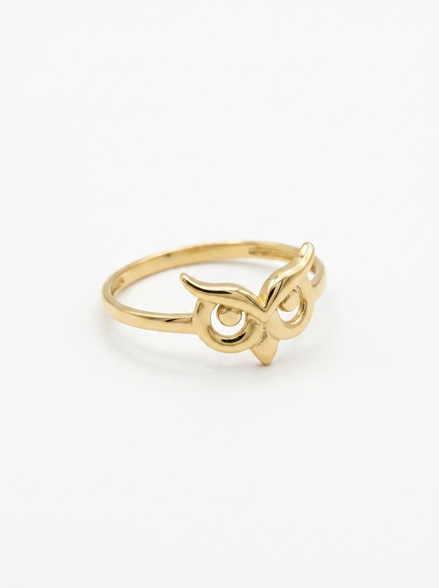 Anillo de oro 14k diseño de búho Mod LM5350