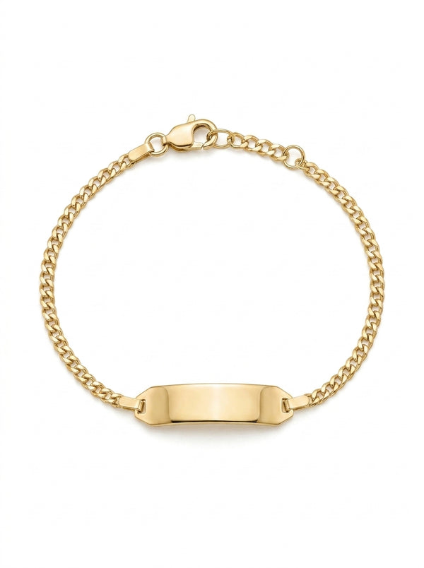 Esclava kids de oro 14k tejido cubana Mod 5461 - 14 cm