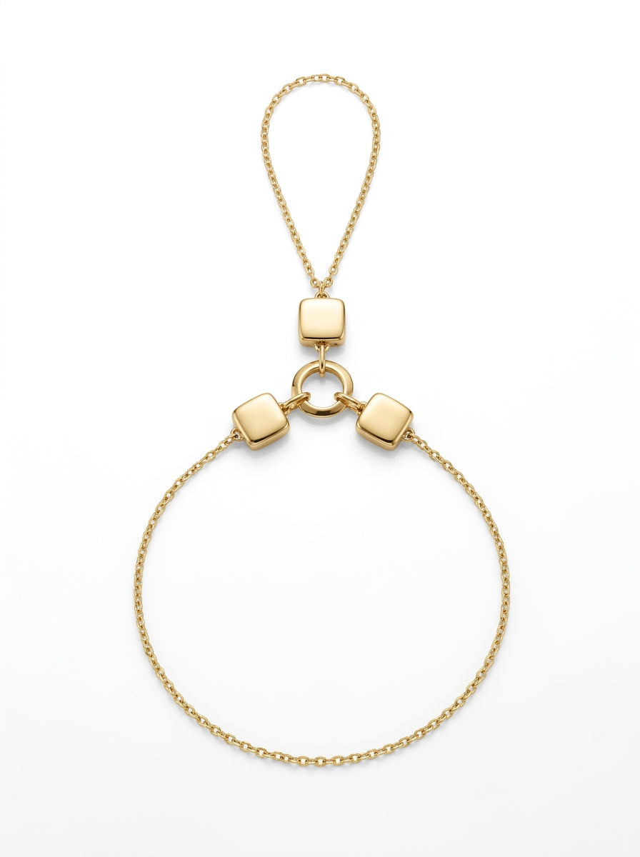 Pulsera de oro 14k diseño vinculado Mod 5646- 18 cm