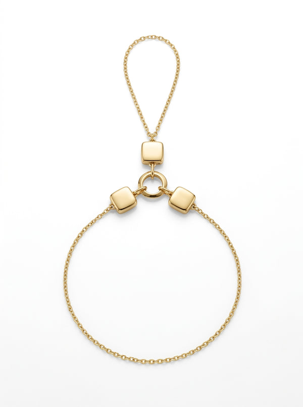 Pulsera de oro 14k diseño vinculado Mod 5646- 18 cm