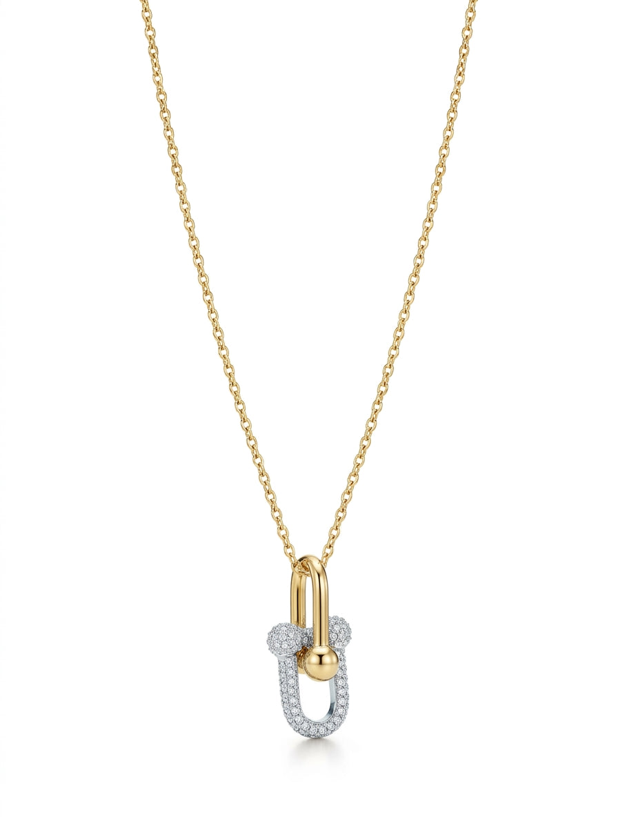 Gargantilla de oro 14k inspirada en tipo diseñador mod 5937 - 45 cm