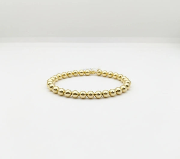 Pulsera de Bolitas en Oro 14k huecas