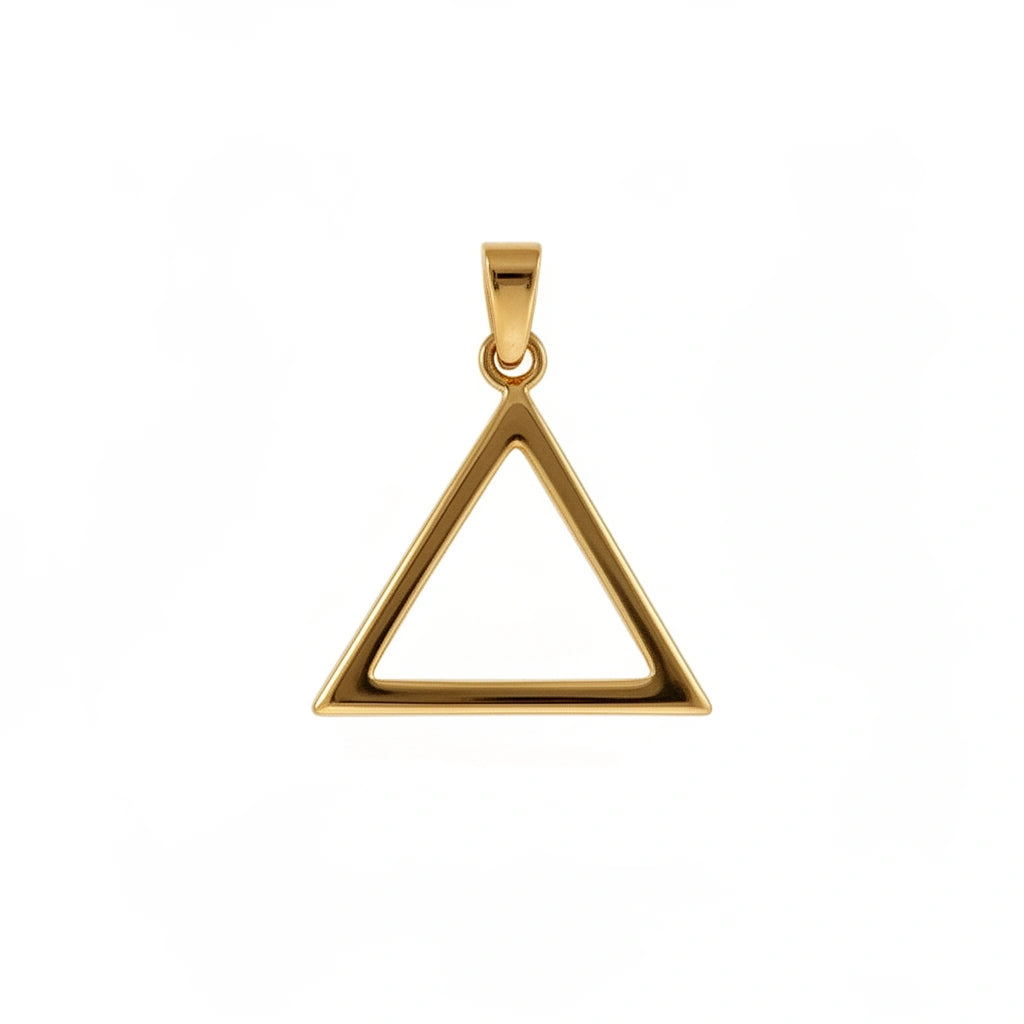Dije de triángulo de oro 14k - 2 cm