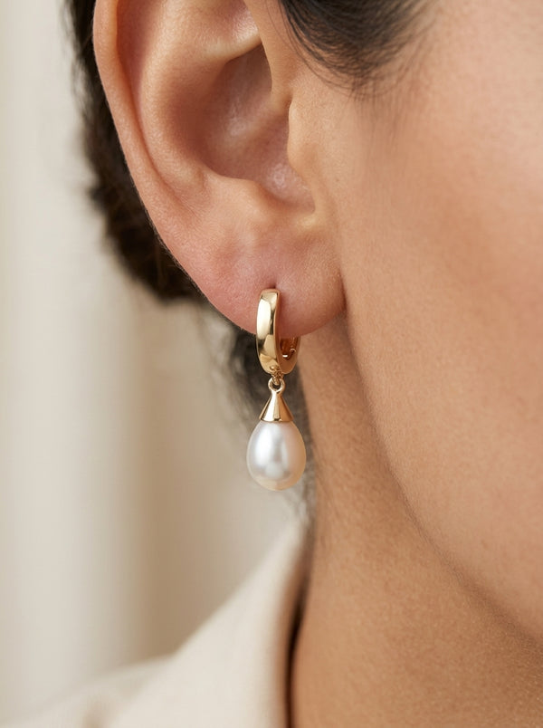Grapas de oro 14k con perlas Mod 5560