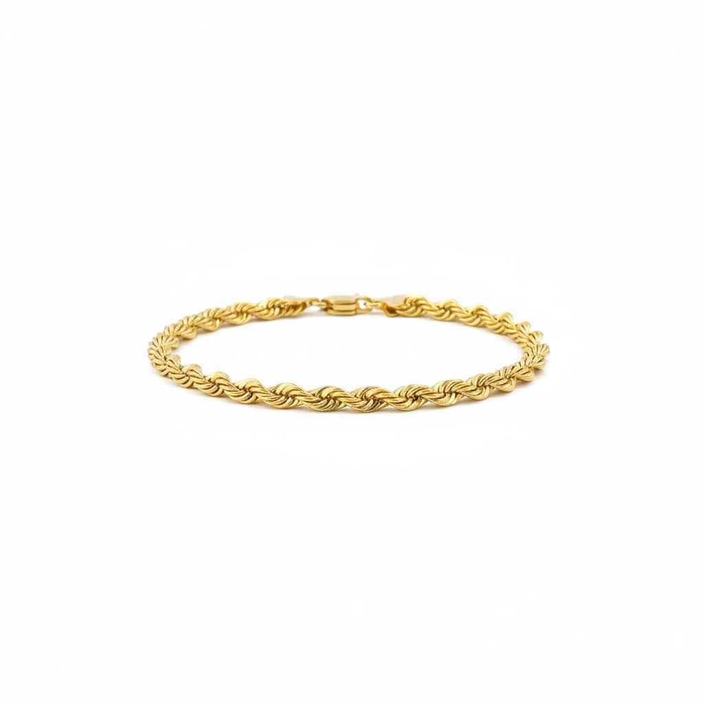 Pulsera torsal de oro 14k 21 cm x 5 mm