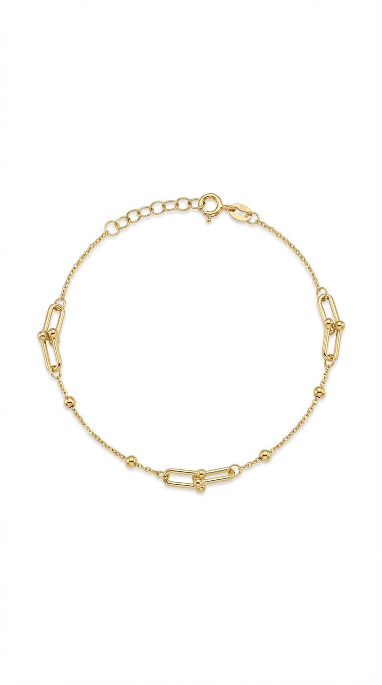 Pulsera de oro 14k tipo diseñador Mod. LM5088 - 18 cm