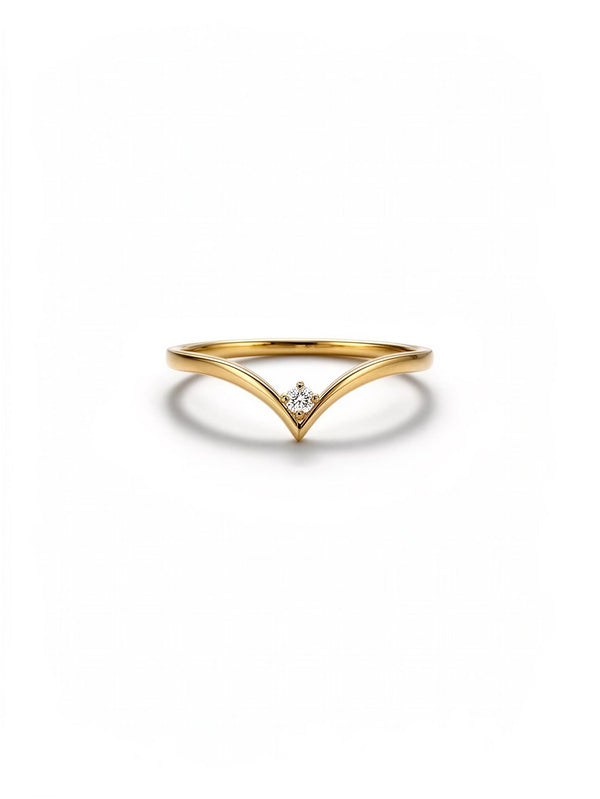 Anillo de oro 14k con diamante Mod. LM5093