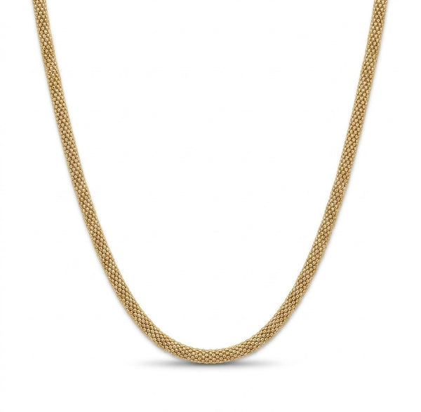 Cadena oro amarillo 14k tejido popcorn mod 5509 18 3 mm