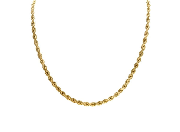 Cadena de oro 14k tejido torsal - 5 mm caballero
