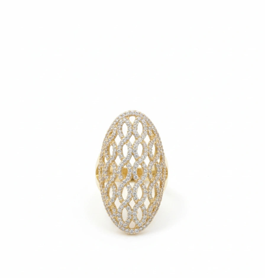 Anillo de panal royale de oro 14k