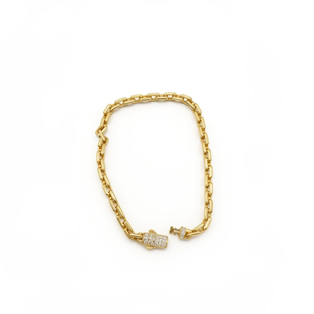Pulsera de oro 10k tipo clip Mod.300010 - 21 cm