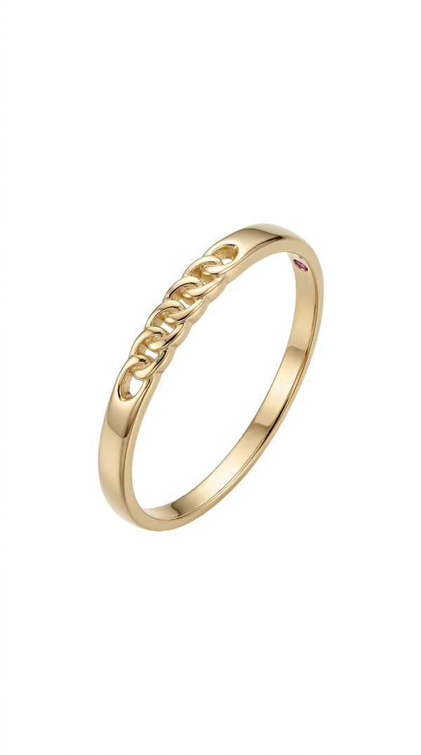 Anillo de Eslabones en Oro 14K Mod 5045