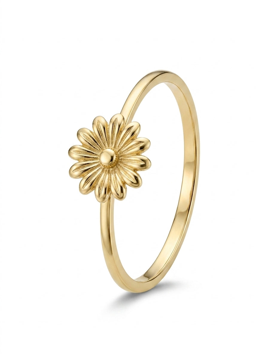 Anillo de oro 14k diseño de flor Mod LM5313