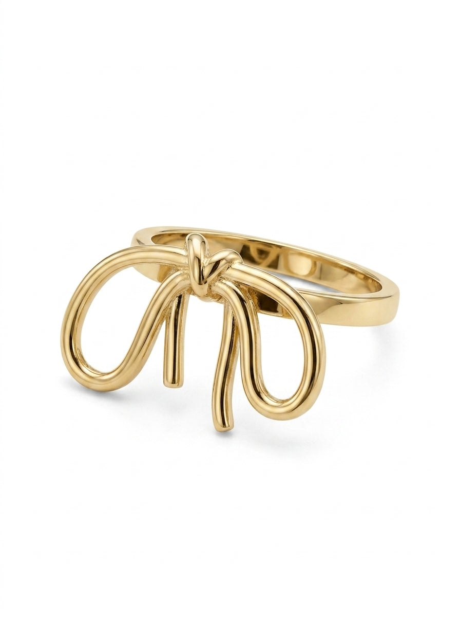 Anillo de oro 14k diseño de moño Mod LM5271