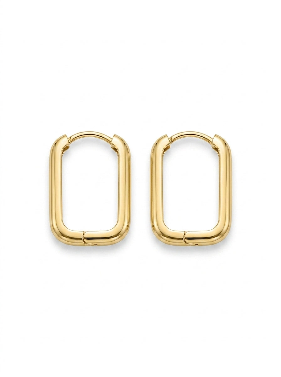 Aretes de oro 14k diseño de eslabón Mod LM5244