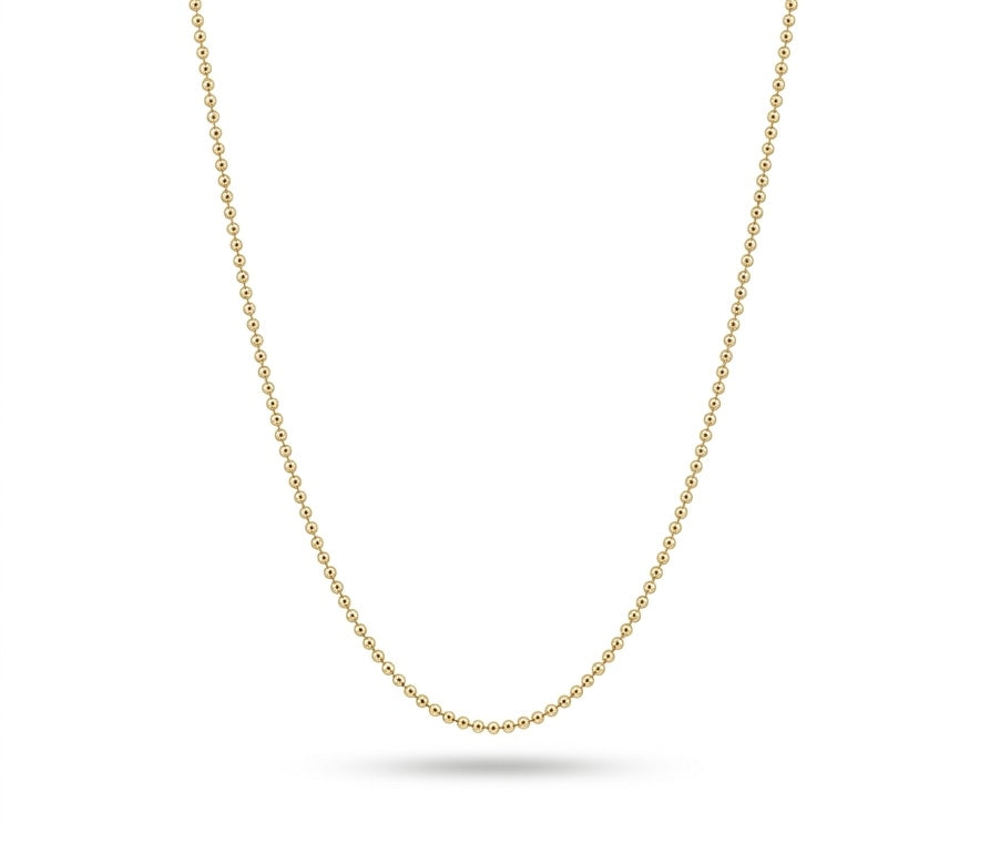 Cadena de oro 14k diseño de bolitas Mod LM5409 - 45 cm x 1 mm