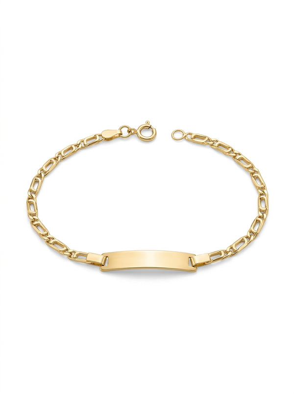 Esclavas kids de oro 14k tejido egipcio Mod 5459 - 14 cm