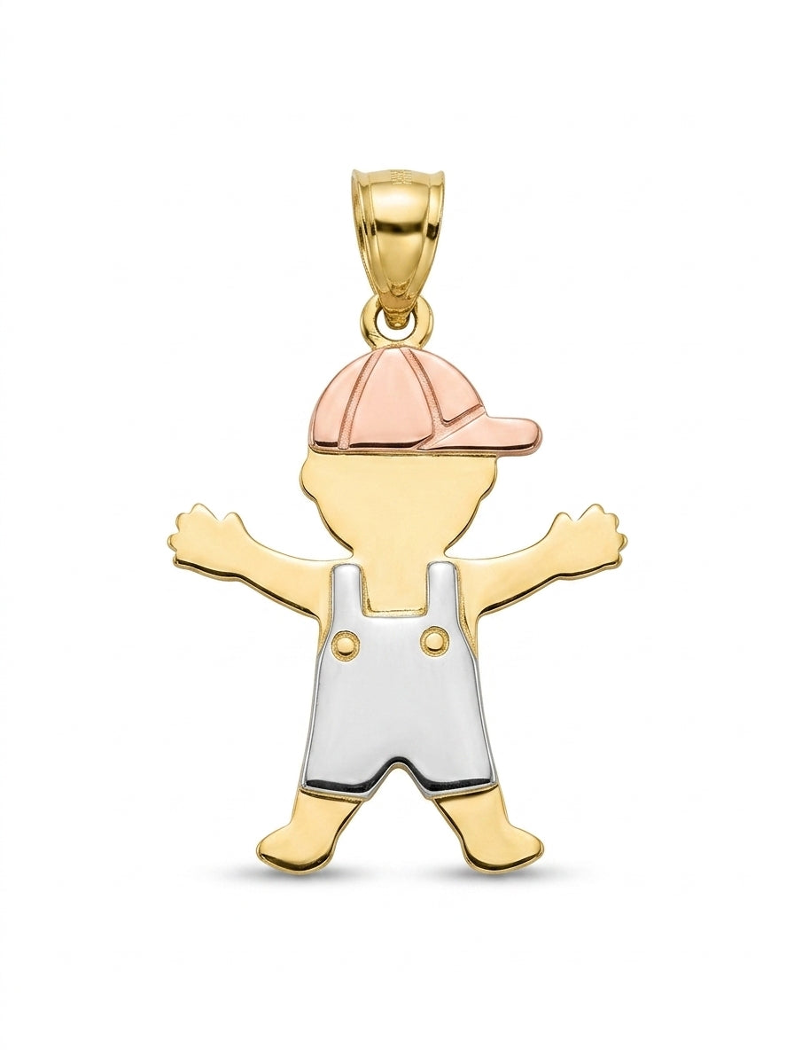 Dije de oro 14k diseño de niño LM5234- 2 cm