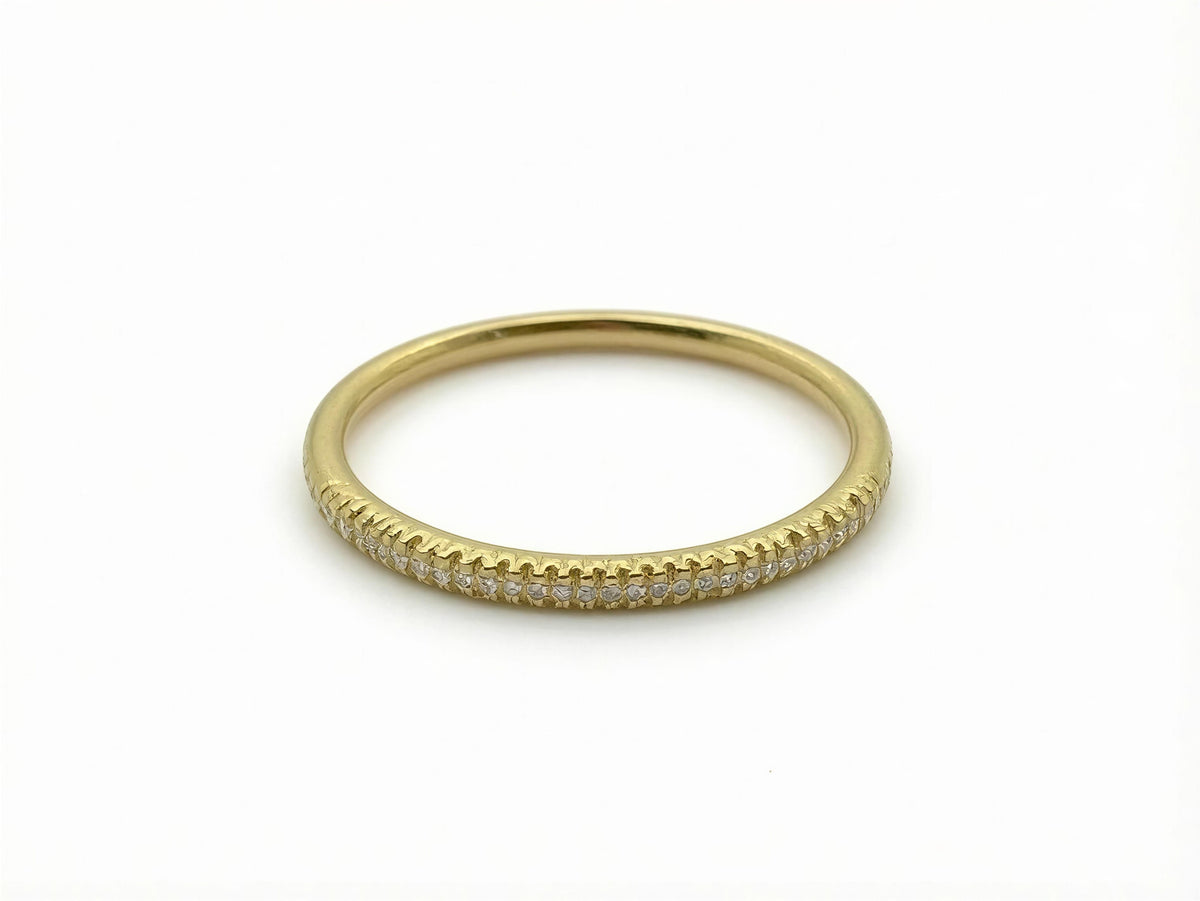 Media churumbela delgada de oro 14k con circonias Mod LM5115