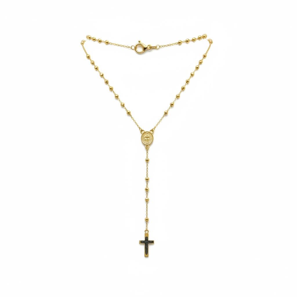Rosario de oro amarillo 14k 45 cm 3 mm