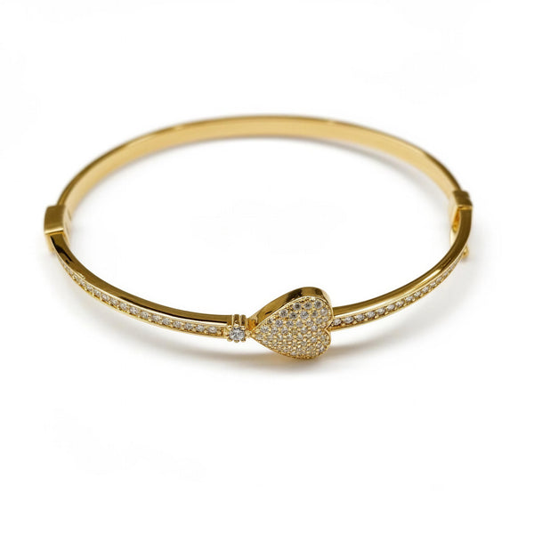 Brazalete de corazón con circonias Mod. LM5096 - 18 cm