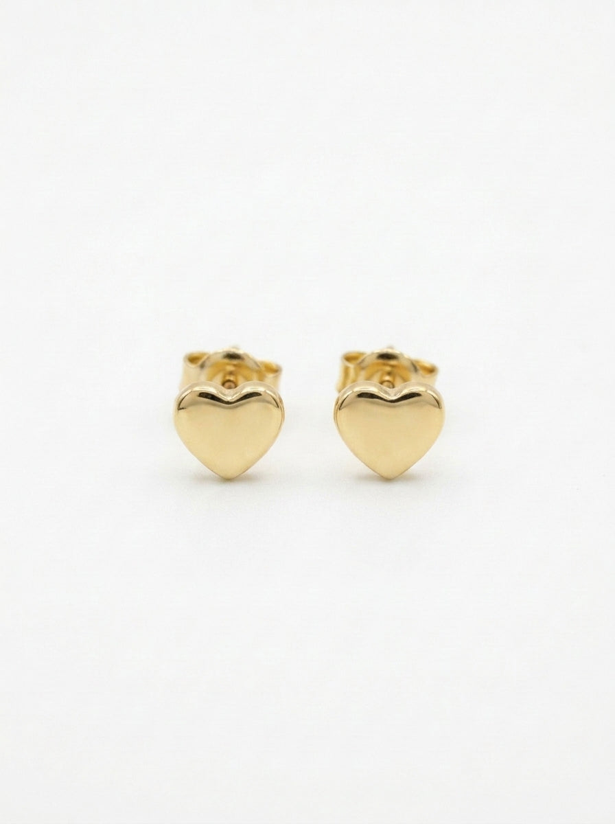 Aretes de oro 14k diseño de corazón LM5229