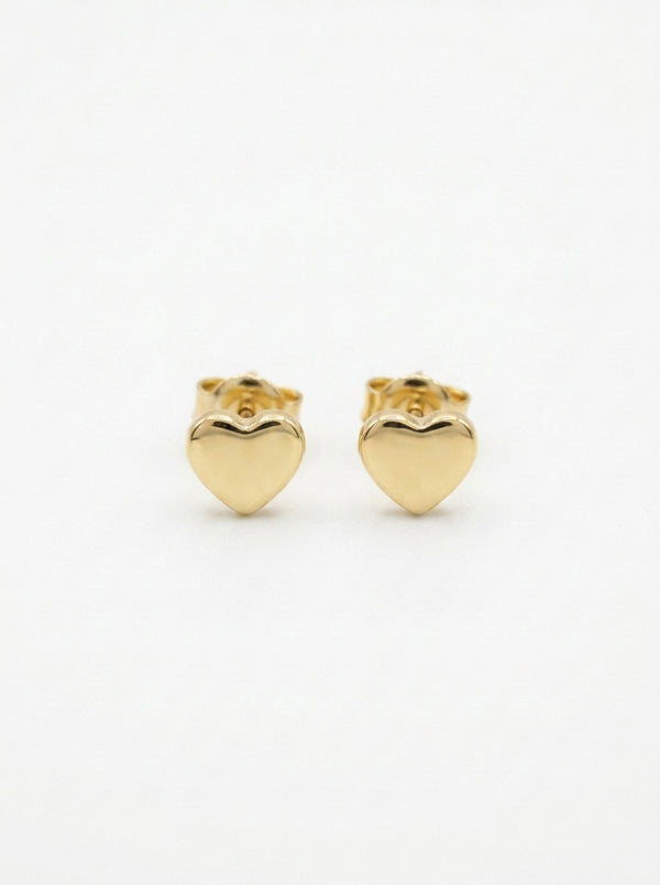 Aretes de oro 14k diseño de corazón LM5229