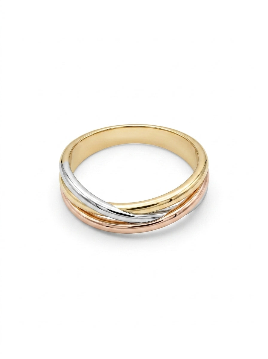 Anillos de oro florentino de oro 14k diseño entrelazado Mod LM5398