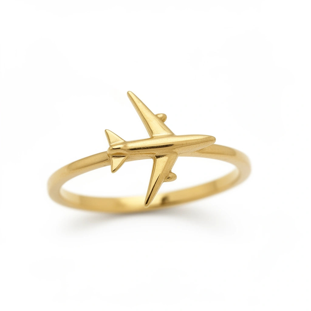 Anillo de viaje de oro 14k