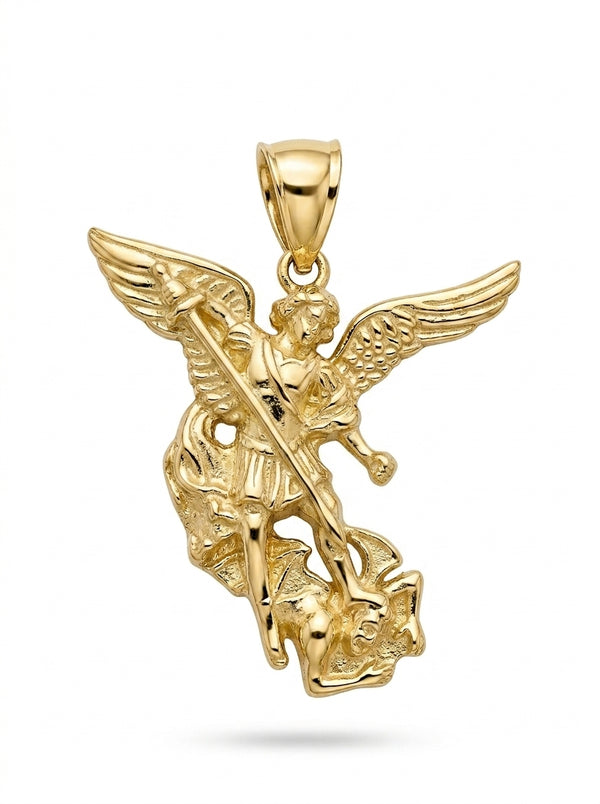 Dije de oro 14k diseño san Miguel Arcángel Mod LM5416 - 2 cm
