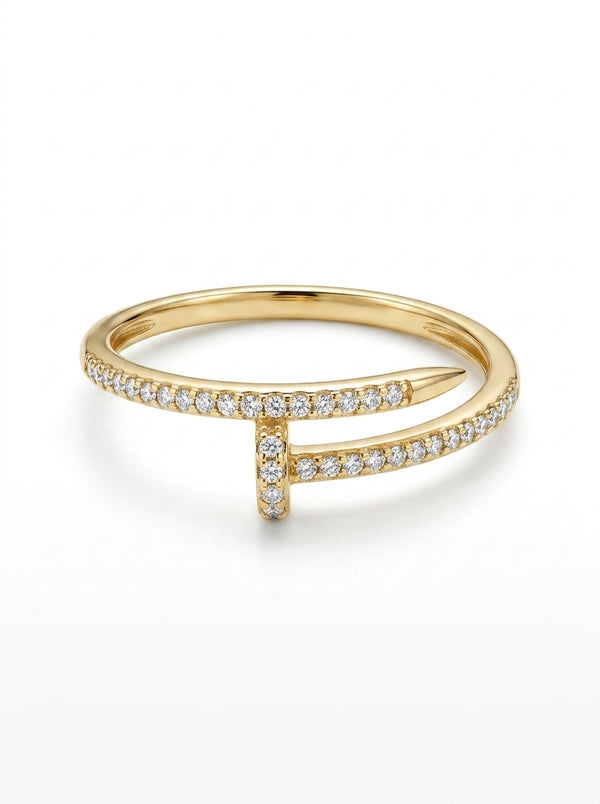 Anillo de oro 10k tipo diseñador mod 5577