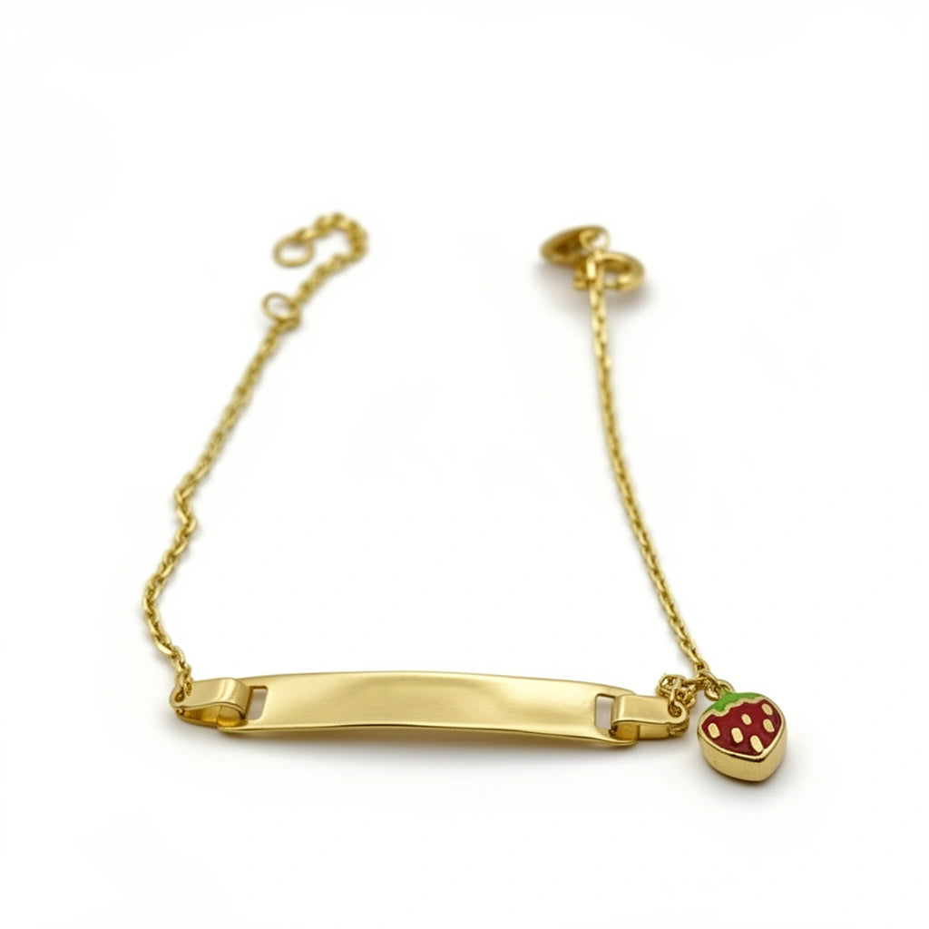 Esclava de fresa de oro 14k 12/14 cm