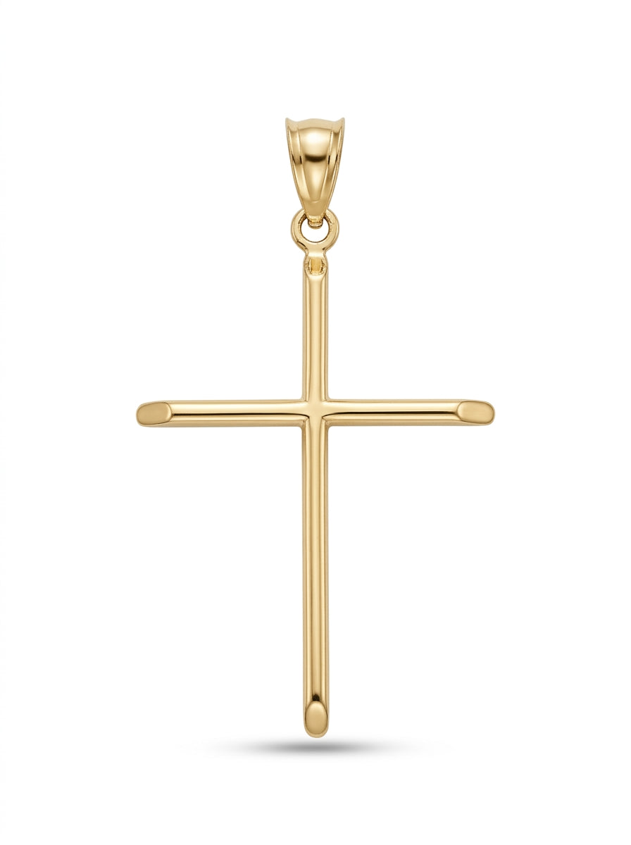 Cruz delgada de oro 14k mod 5517 - 4 cm