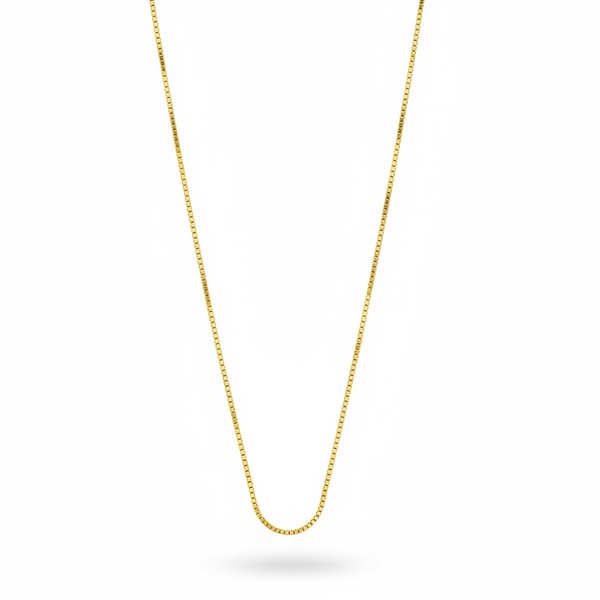 Cadena de oro 14k tejido cubo - 1 mm