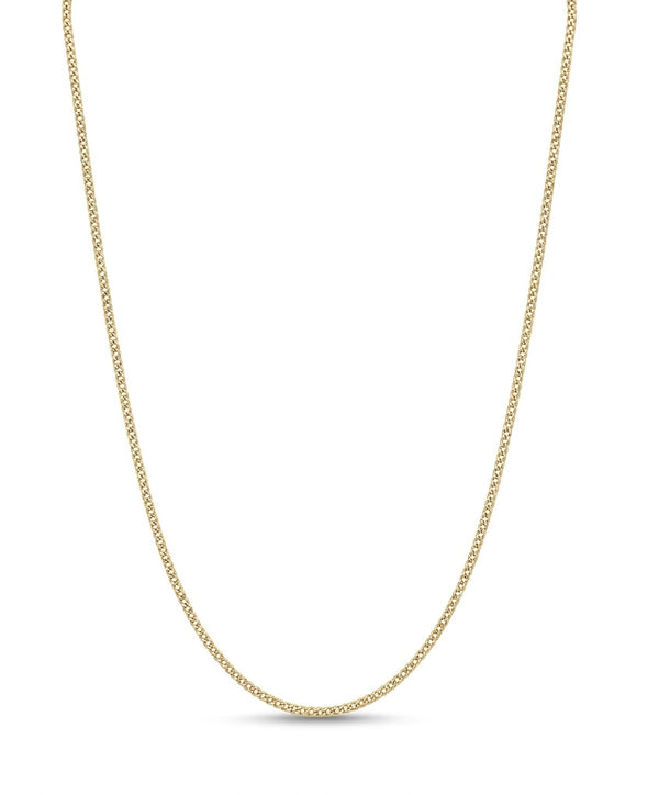 Cadena de oro 14k tejido cubano diamantada sólida mod 5825- 1.5 mm