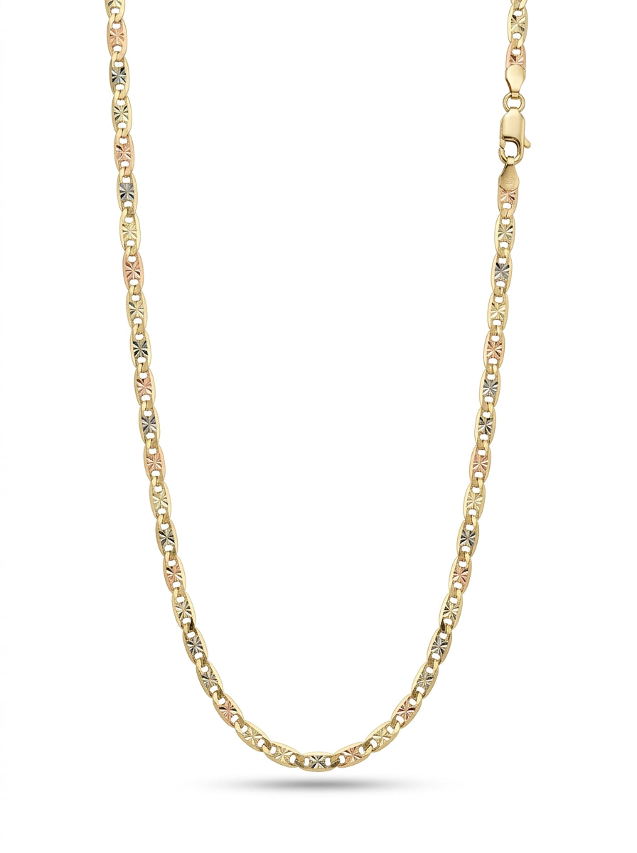 Cadena de oro 14k tejido valentino florentina con estrella mod 5832 - 3.5 mm