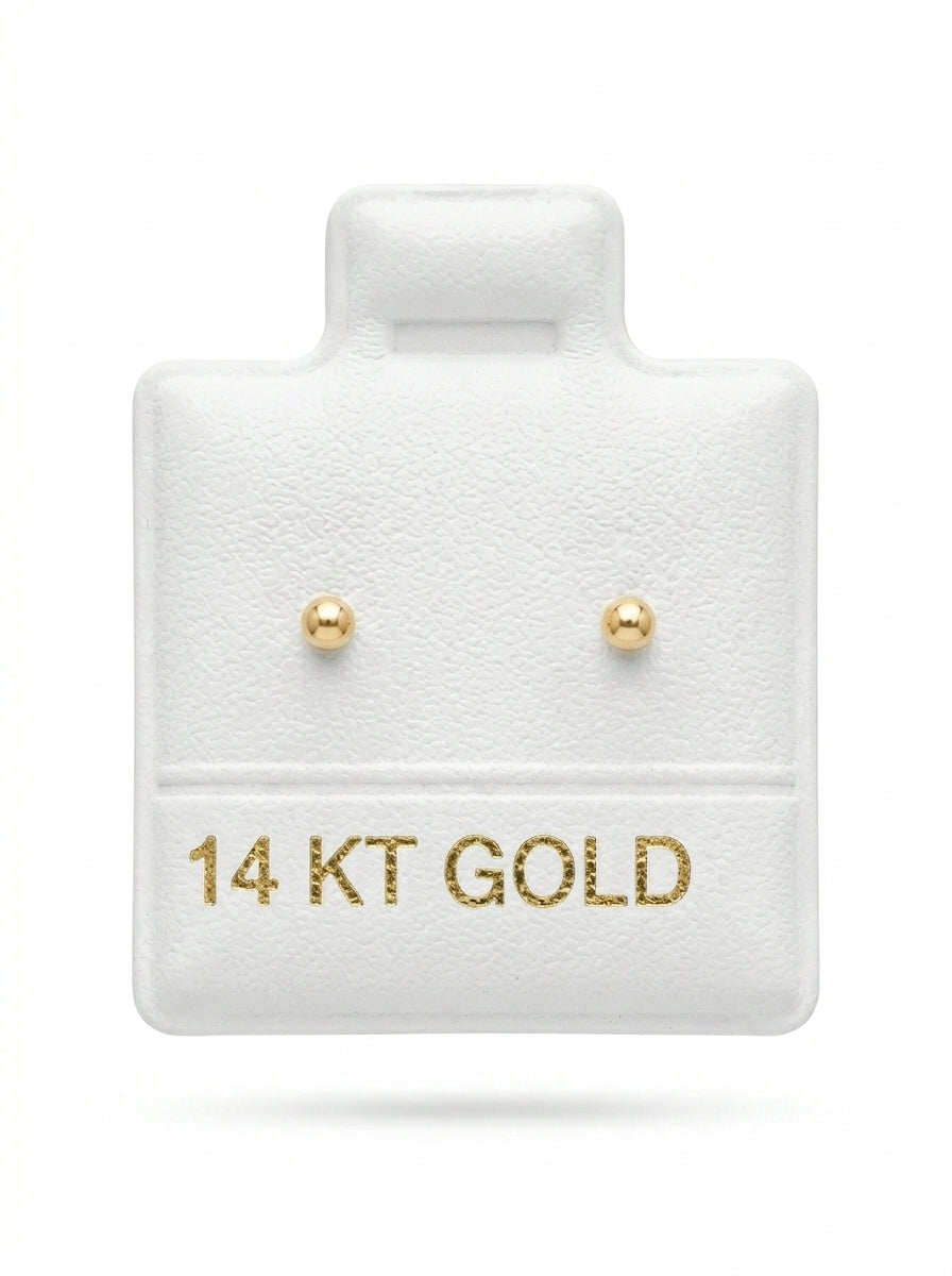 Broquel de oro 14k diseño de bolitas minis Mod LM5257 (de bolitas)